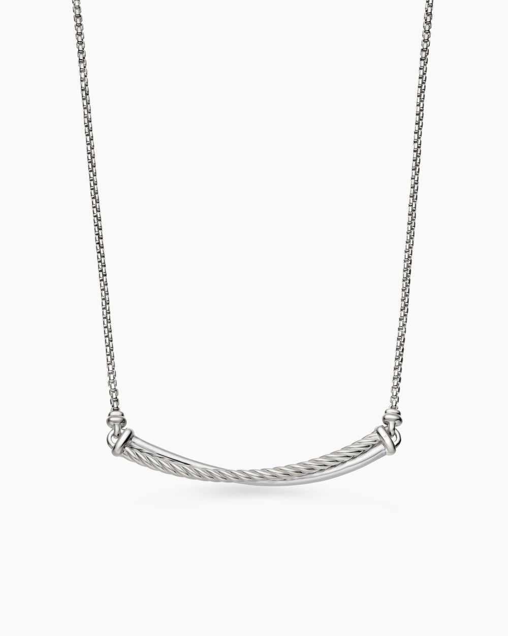 Collier à barre Crossover en argent sterling avec diamants femmes
