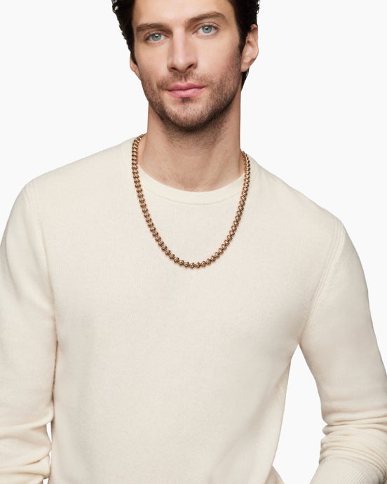 Armory® Necklace in 18K Rose Gold with Cognac Diamonds, 9.5mm