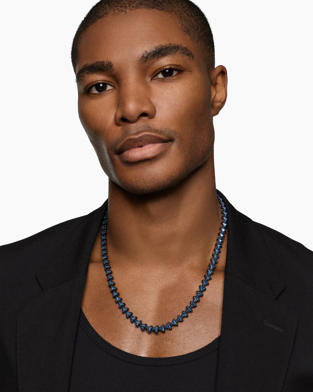 Mens Armory Necklace in Black Titanium, 9.5mm