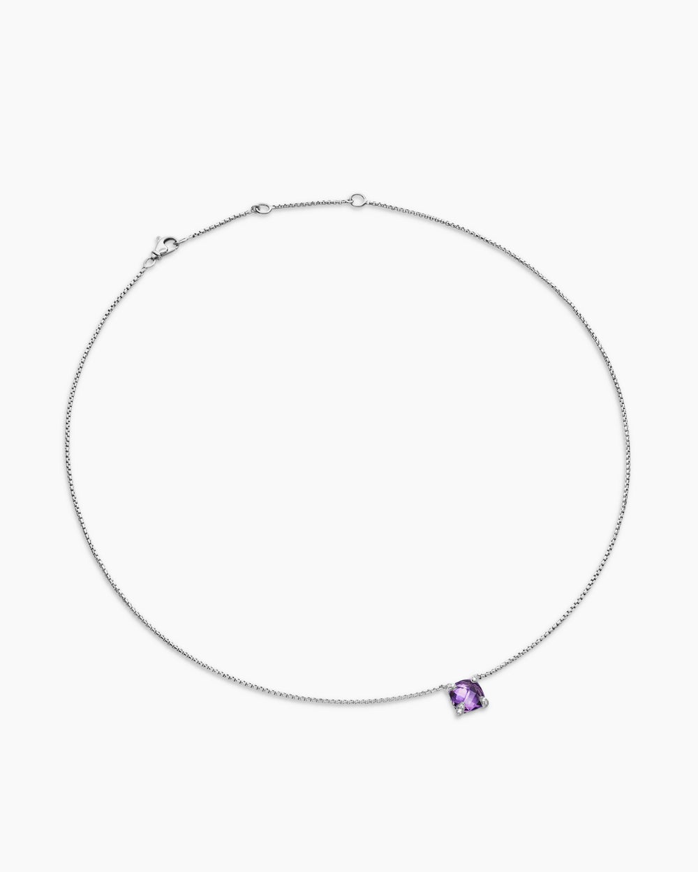 Collier avec pendentif Petite Chatelaine® en argent sterling avec améthyste et diamants, 9 mm femmes