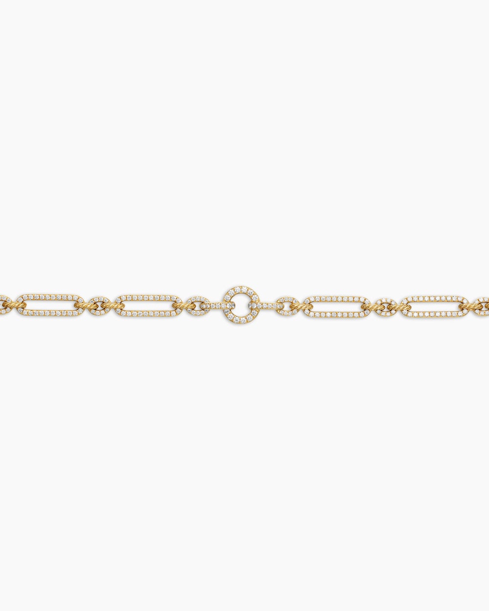 Womens Lexington Chain Necklace in 18K Yellow Gold with Diamonds, 6.5mm