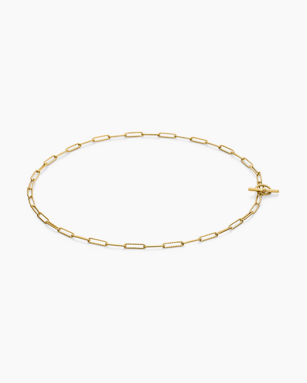 Collier chaîne allongé DY Madison en or jaune 18 carats, 3,5 mm femmes