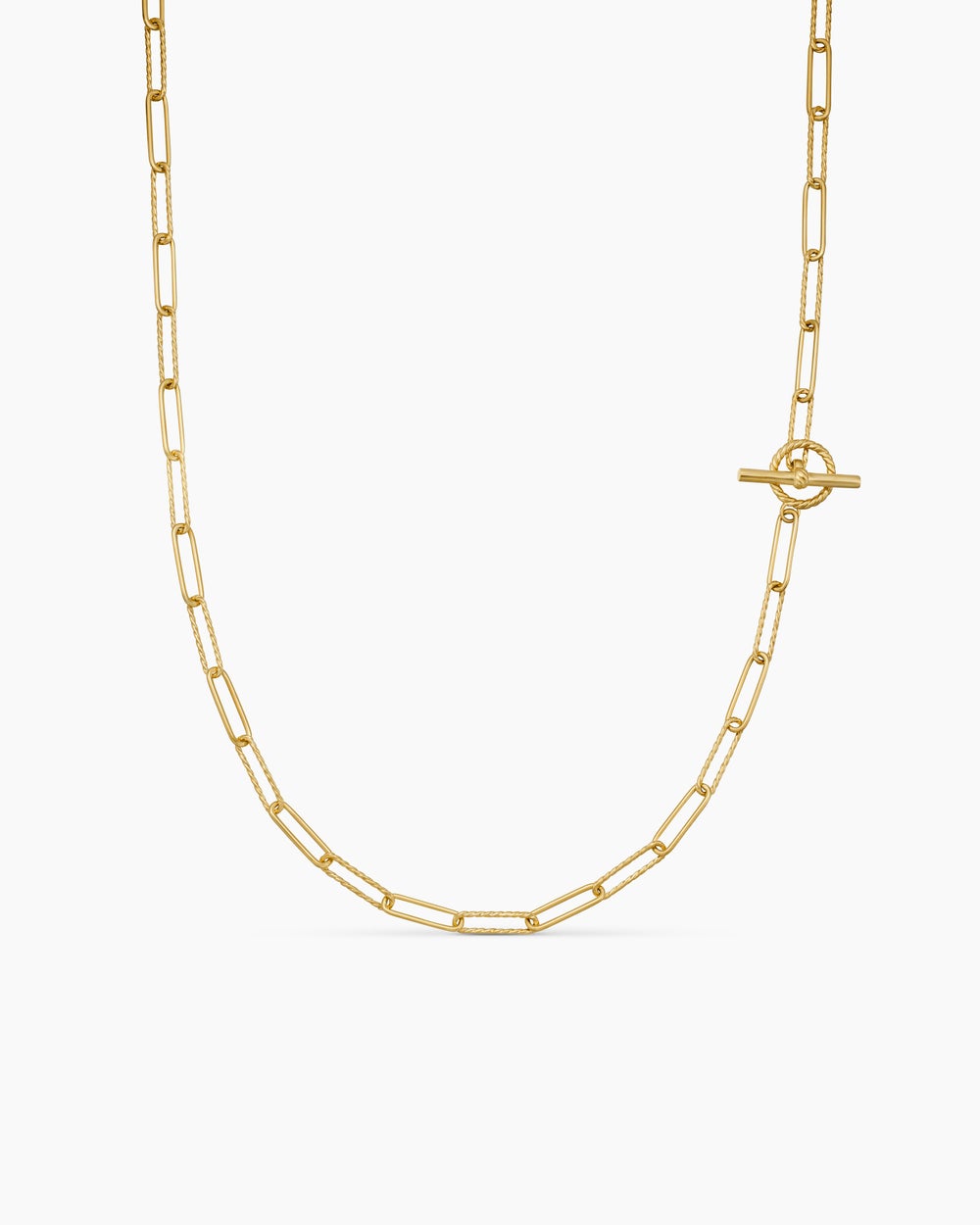 Collier chaîne allongé DY Madison en or jaune 18 carats, 3,5 mm femmes