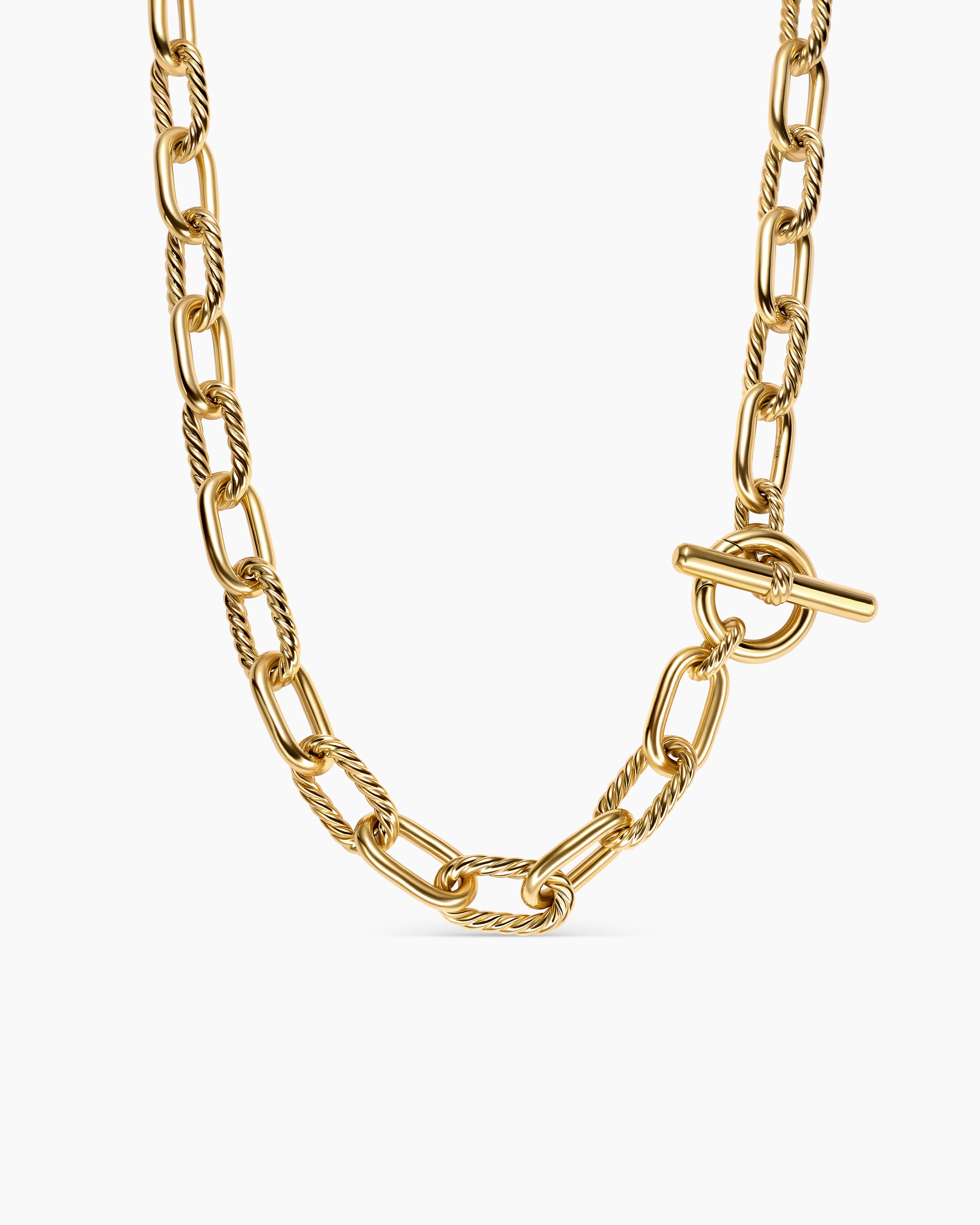 Womens DY Madison&reg; Toggle Chain Necklace in 18K Yellow Gold, 11mm