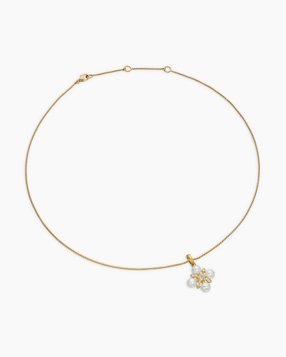 Collier de perles Renaissance® en or jaune 18 carats avec perles et diamants, 20 mm pour femmes