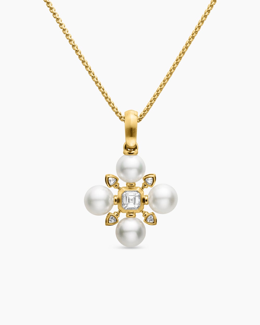 Collier de perles Renaissance® en or jaune 18 carats avec perles et diamants, 20 mm pour femmes