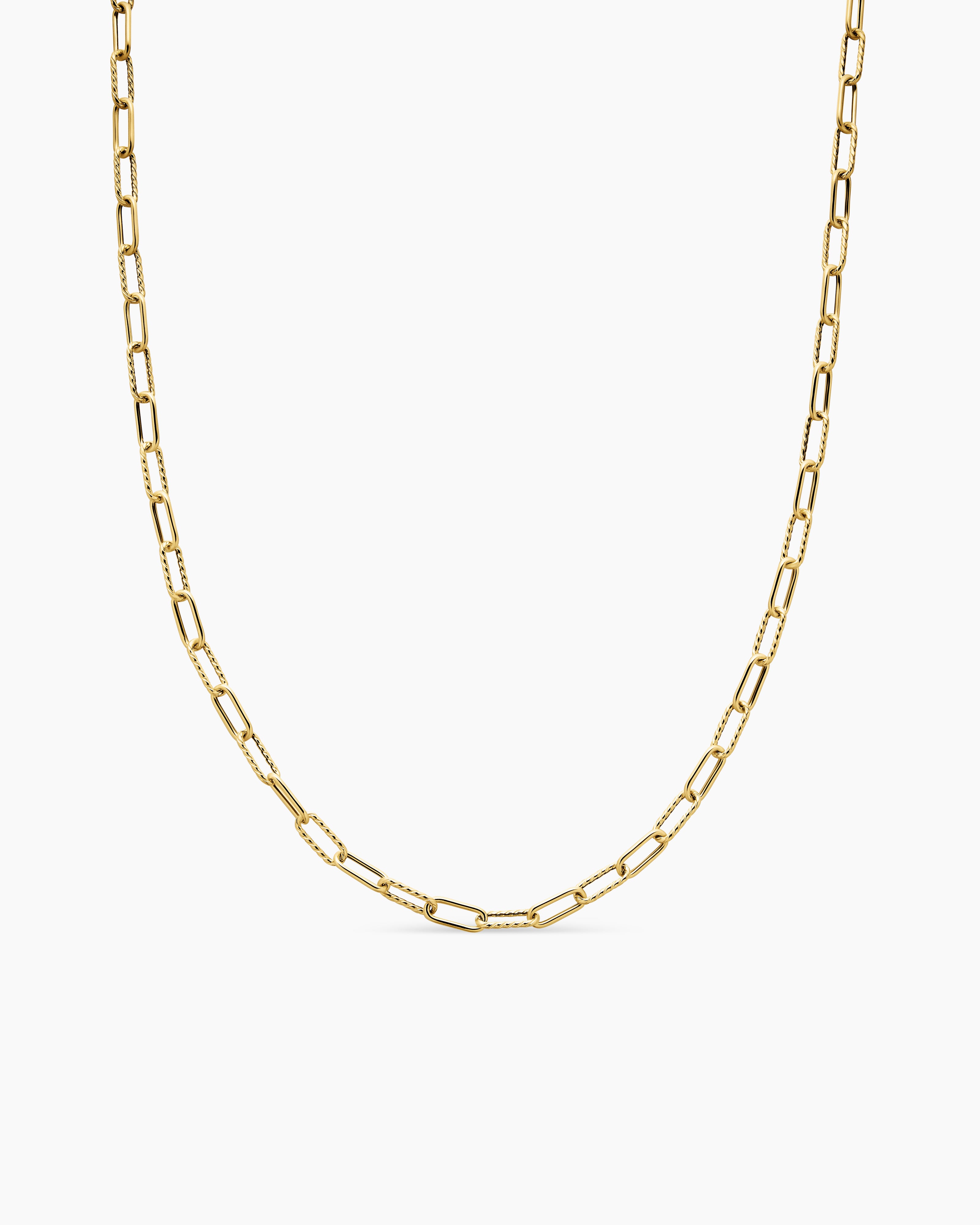 Womens DY Madison Chain Necklace in 18K Yellow Gold, 4mm