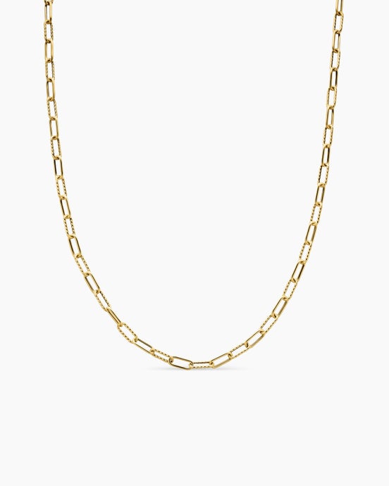 Collier chaîne DY Madison® en or jaune 18 carats, 4 mm