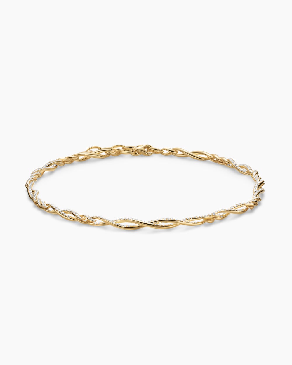 Womens Wisteria® Necklace in 18K Yellow Gold with Diamonds, 6mm