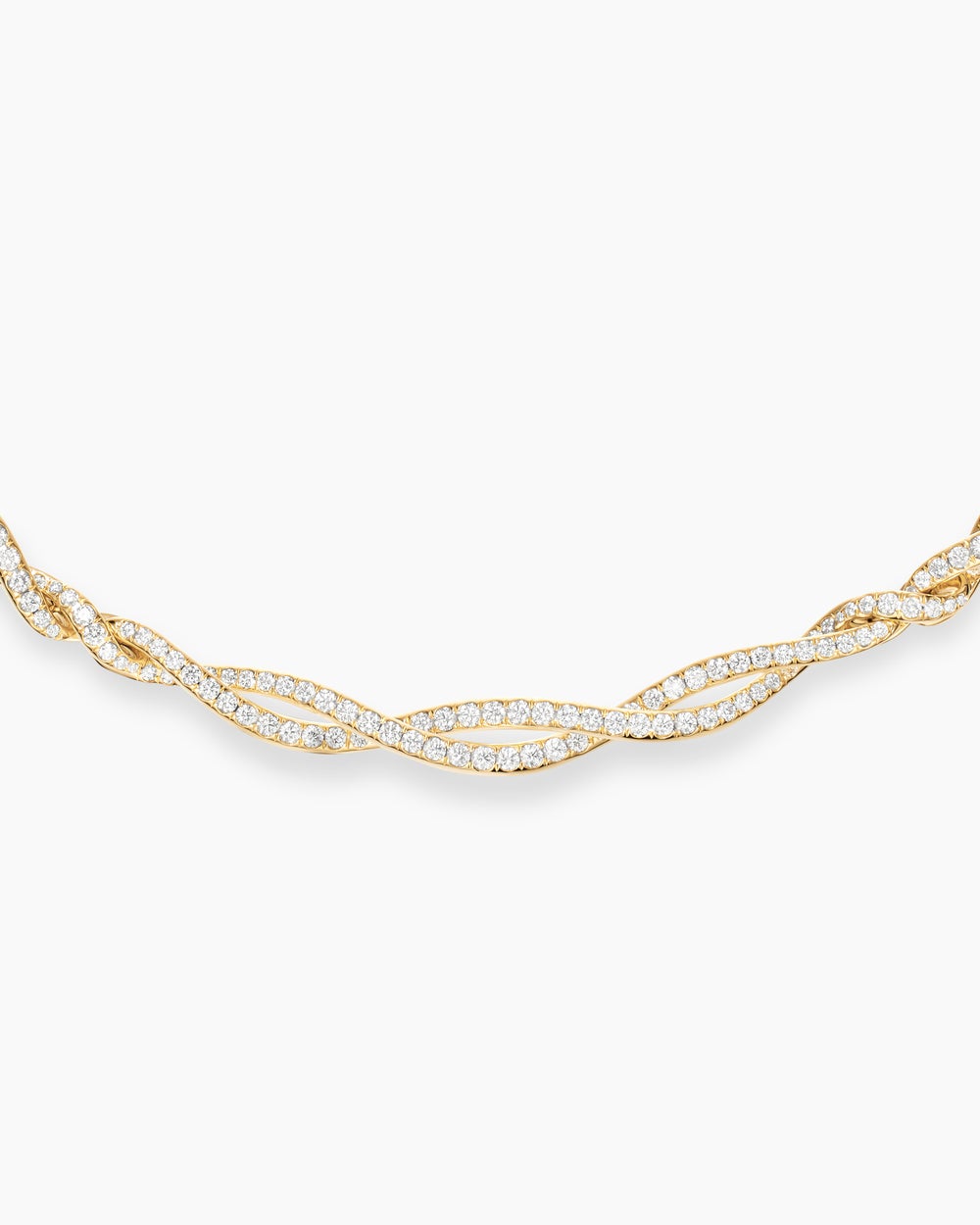 Womens Wisteria® Necklace in 18K Yellow Gold with Diamonds, 6mm