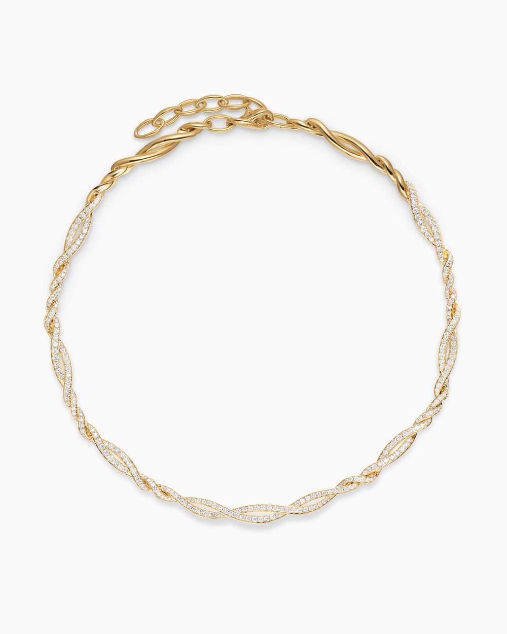 Womens Wisteria® Necklace in 18K Yellow Gold with Diamonds, 6mm
