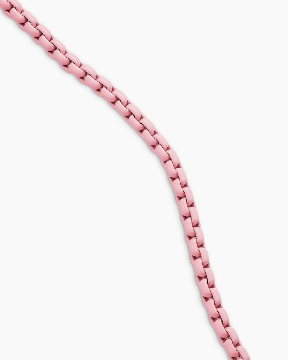 Womens DY Bel Aire Color Box Chain Necklace in Blush Acrylic with 14K Yellow Gold, 2.7mm