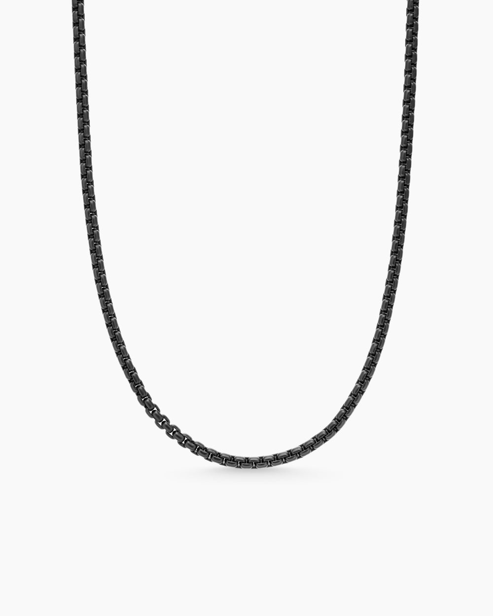 Collier coloré Box Chain DY Bel Aire en acrylique noir avec or jaune 14 carats, 2,7 mm femmes