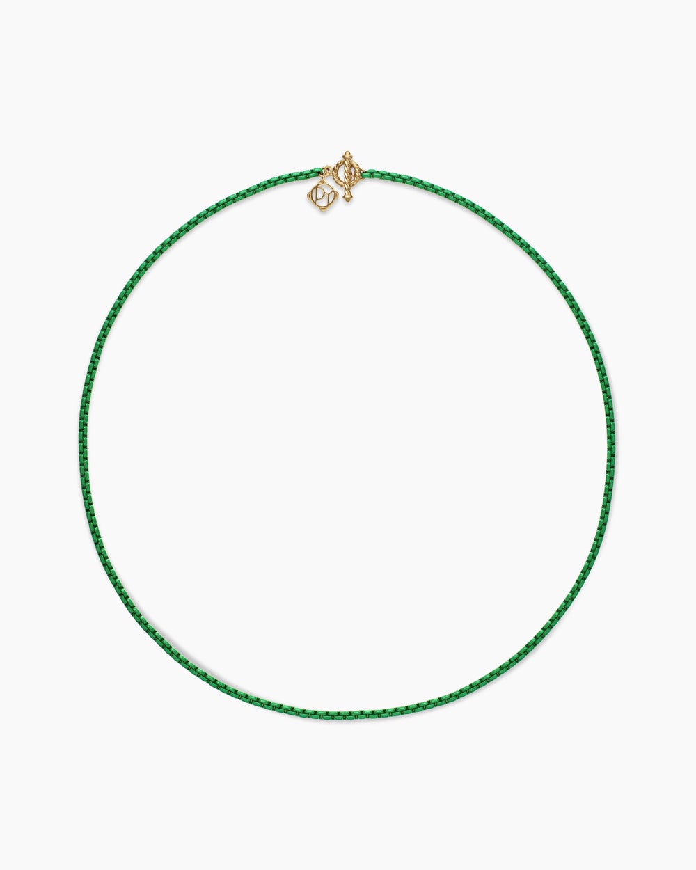 Womens DY Bel Aire Color Box Chain Necklace with 14K Yellow Gold, 2.7mm