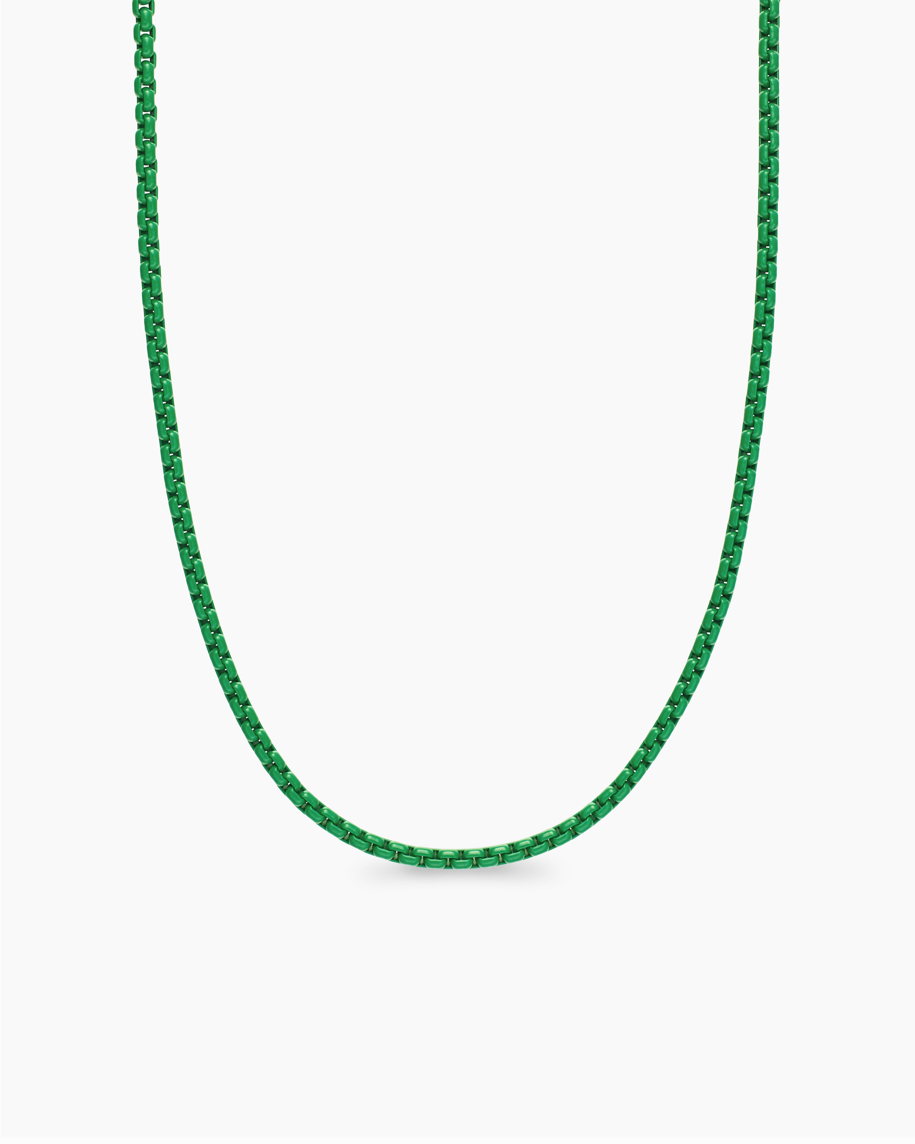 Womens DY Bel Aire Color Box Chain Necklace with 14K Yellow Gold, 2.7mm