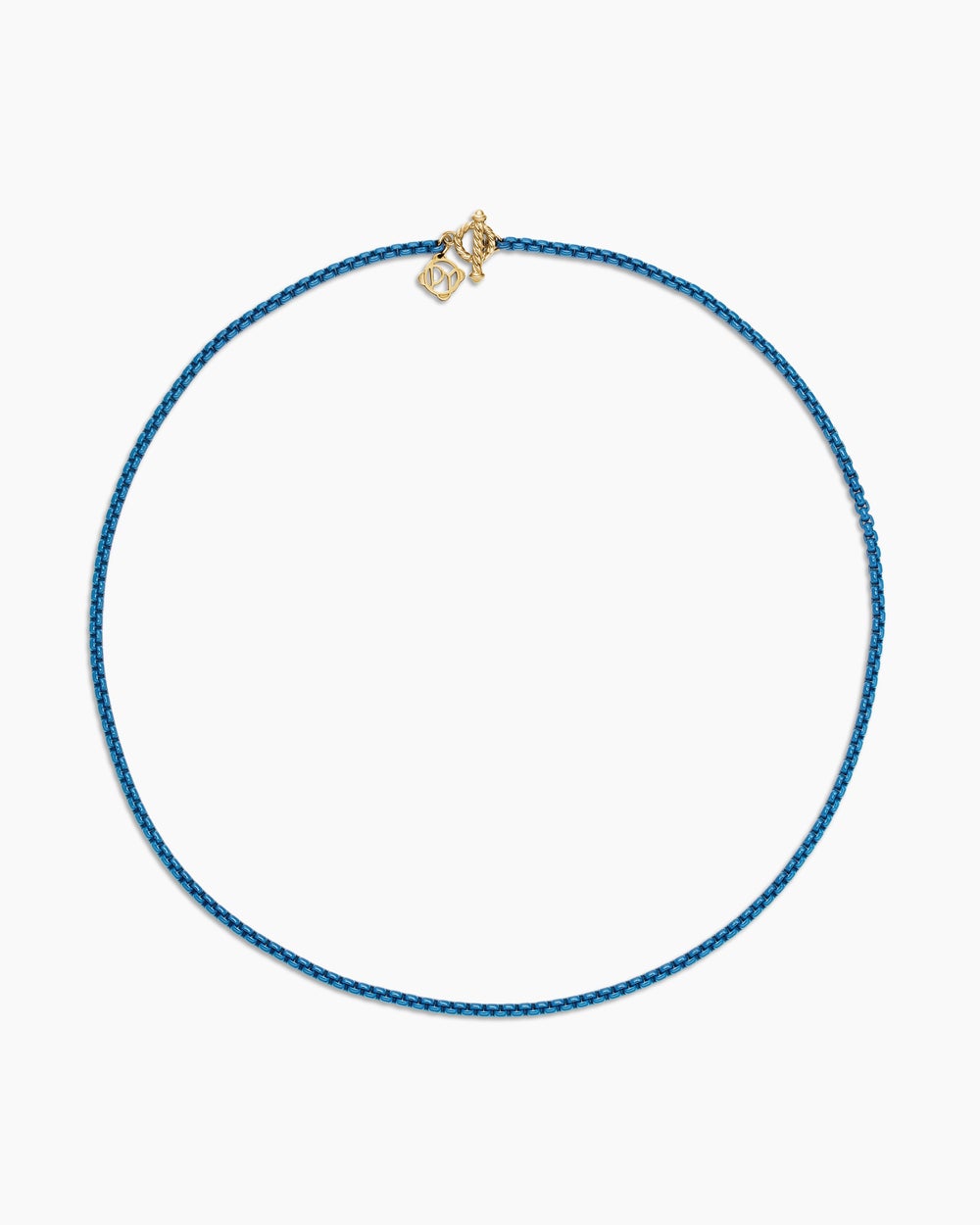 Womens DY Bel Aire Color Box Chain Necklace with 14K Yellow Gold, 2.7mm