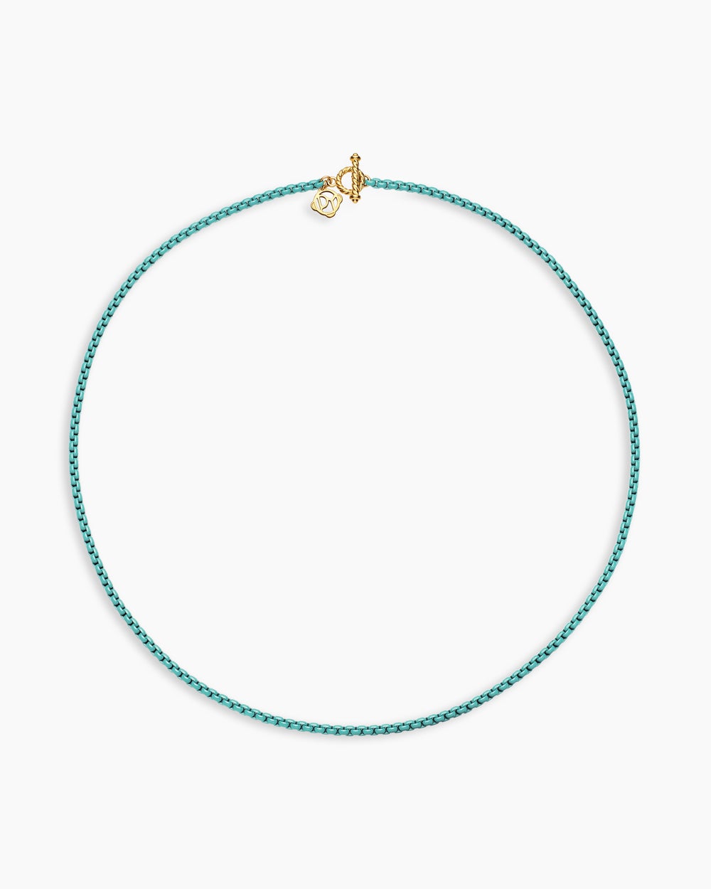 Womens DY Bel Aire Color Box Chain Necklace with 14K Yellow Gold, 2.7mm