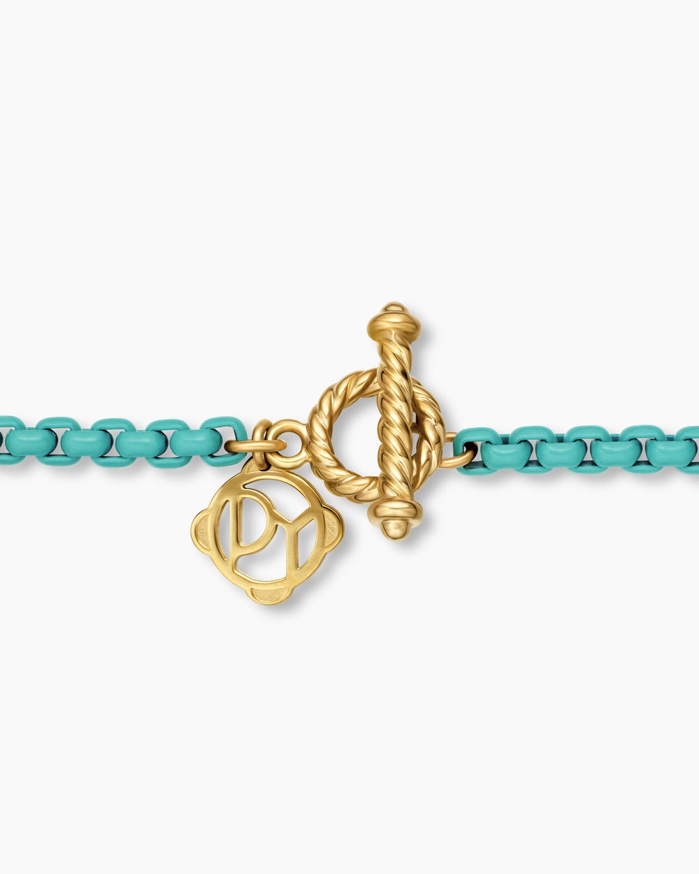 Womens DY Bel Aire Color Box Chain Necklace with 14K Yellow Gold, 2.7mm