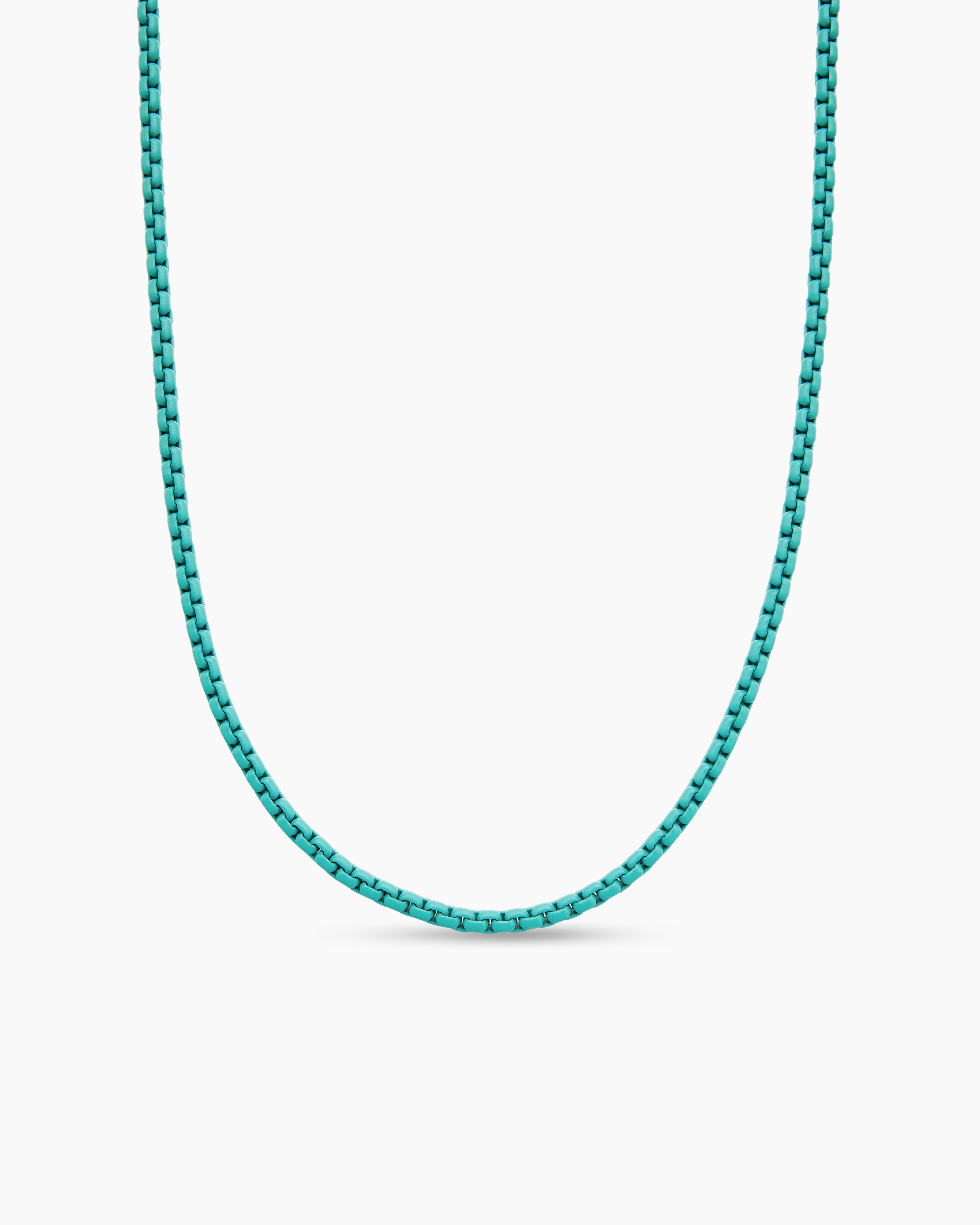 Womens DY Bel Aire Color Box Chain Necklace with 14K Yellow Gold, 2.7mm