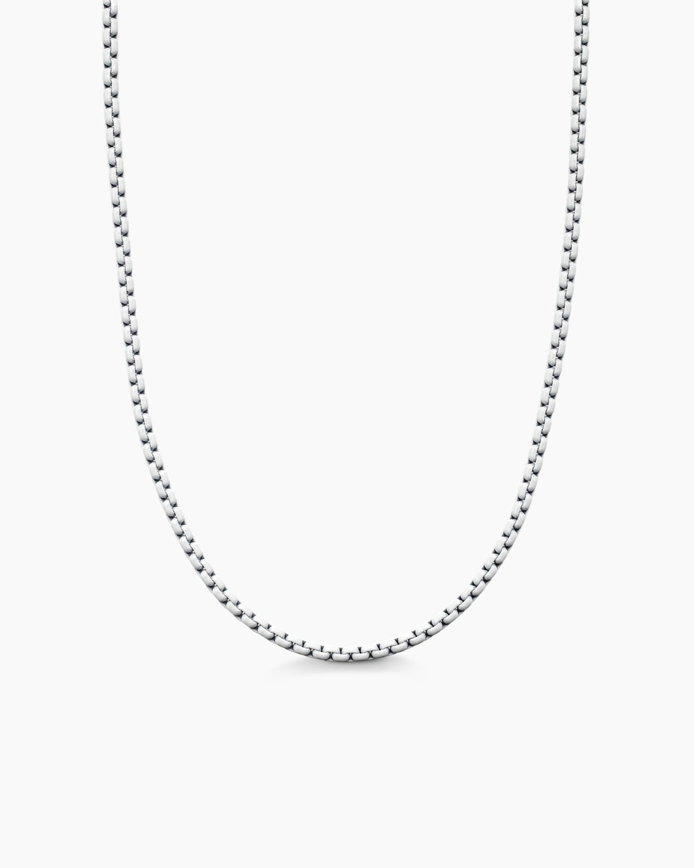 Womens DY Bel Aire Color Box Chain Necklace in White Acrylic with 14K Yellow Gold, 2.7mm