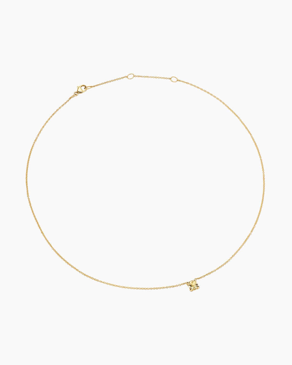 Womens Micro Chatelaine® Pendant Necklace in 18K Yellow Gold with Champagne Citrine, 5mm