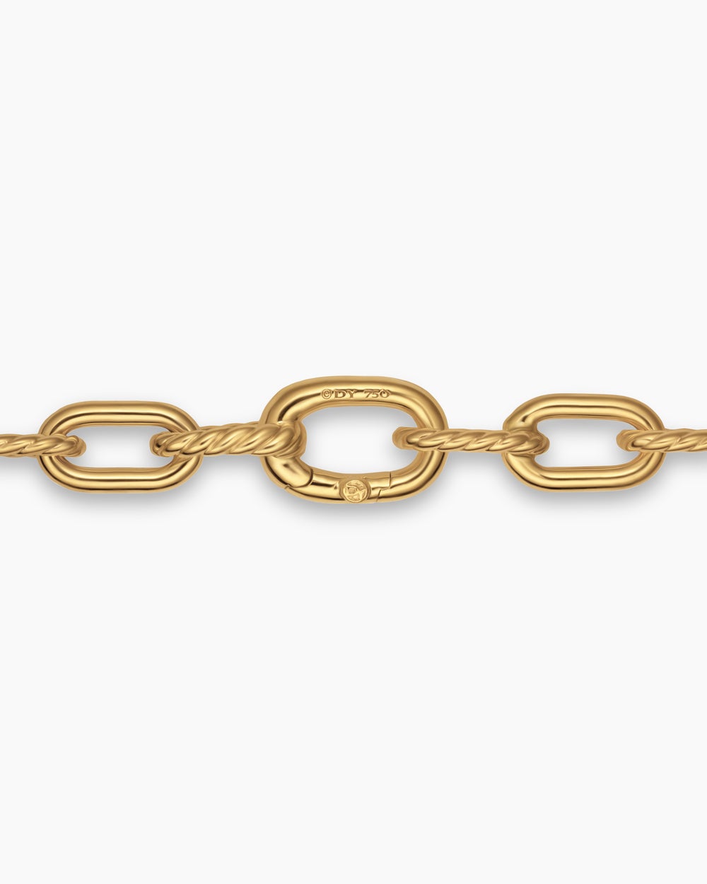 Womens DY Madison Pavé Bead Chain Necklace in 18K Yellow Gold, 6mm