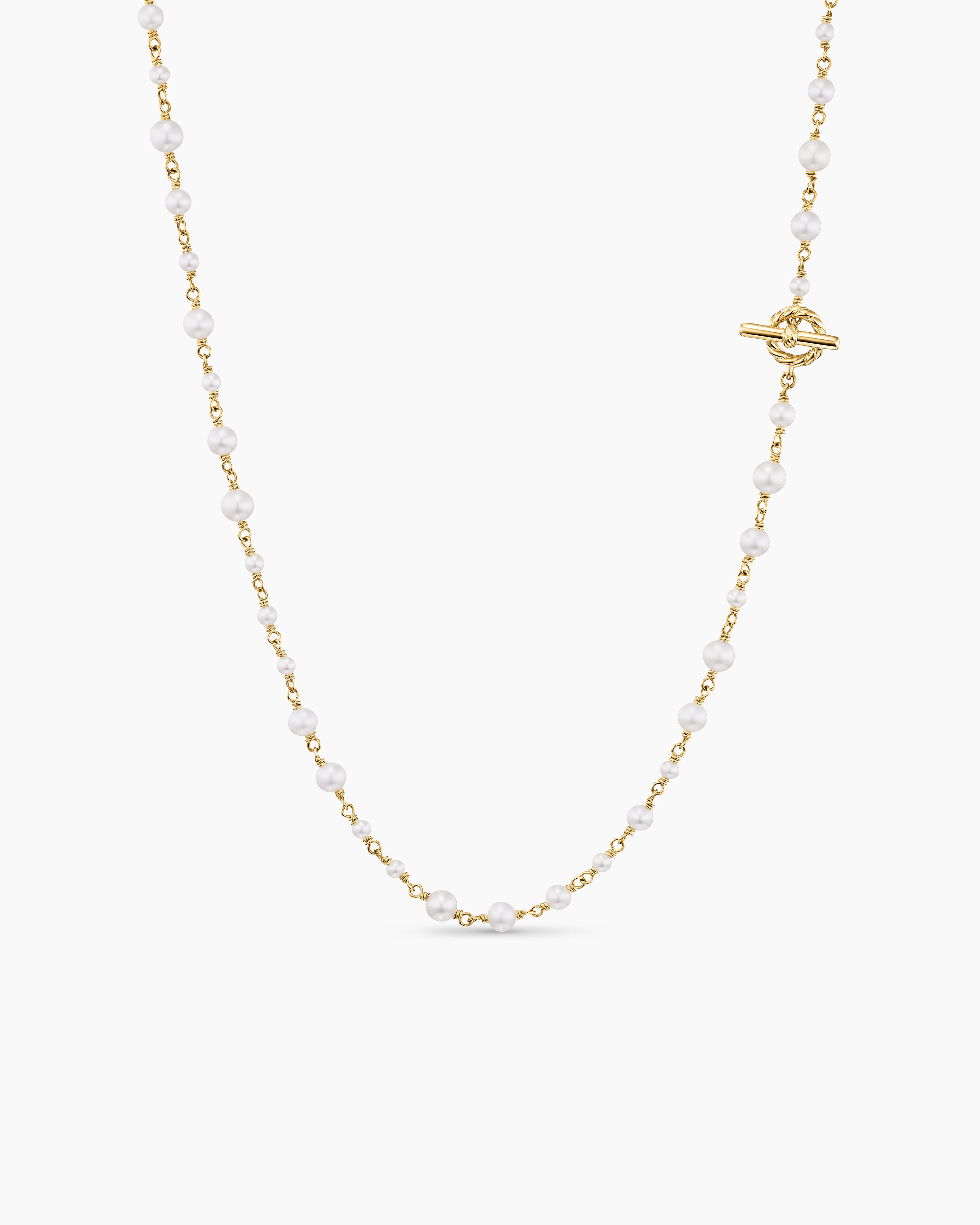 Collier cha&icirc;ne Pearl Classics &agrave; fermoir en T en or jaune 18 carats, 4,5 mm femme 