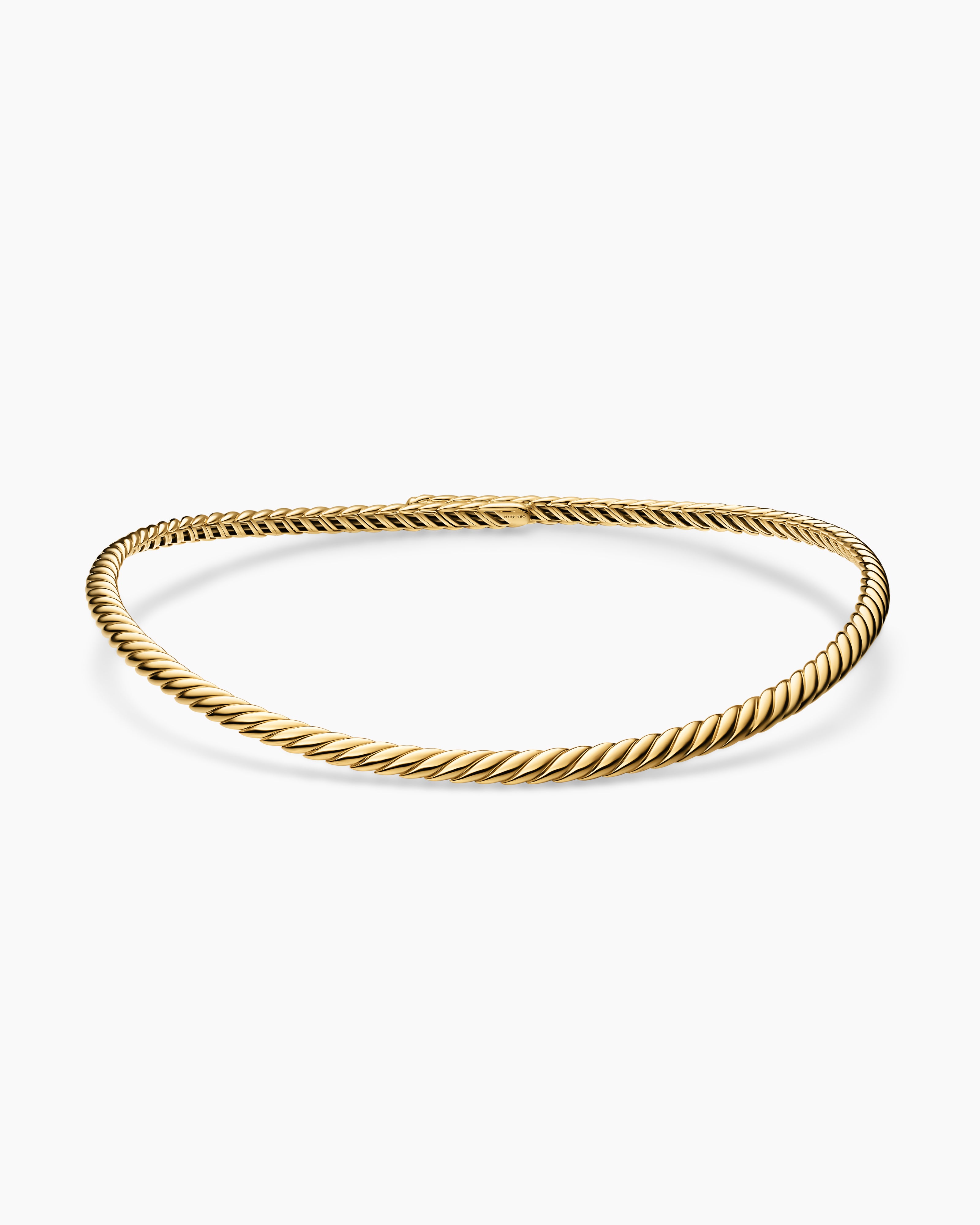 Sculpted Cable Flex® Necklace in 18K Yellow Gold, 5mm | David Yurman