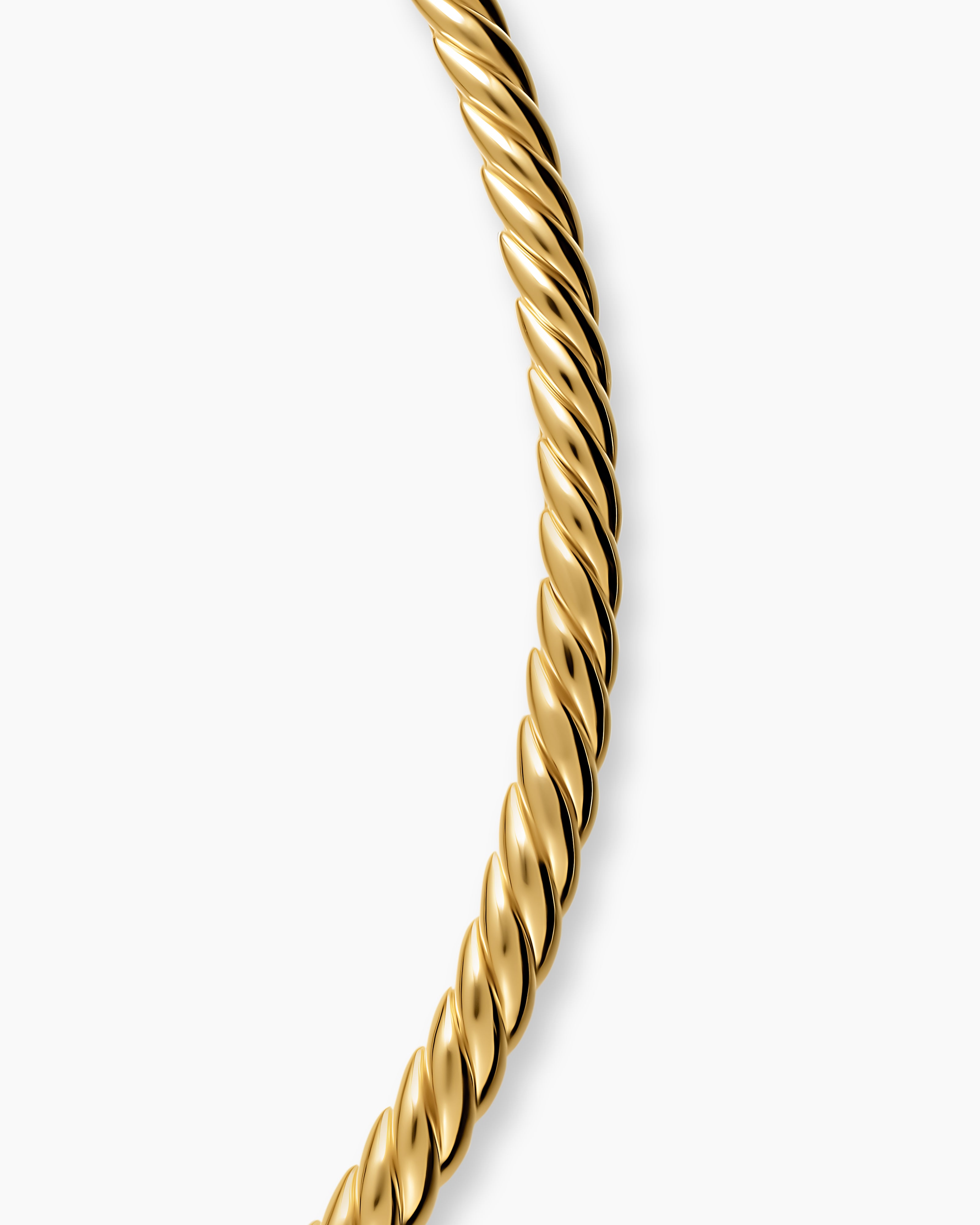 Sculpted Cable Flex® Necklace in 18K Yellow Gold, 5mm | David Yurman