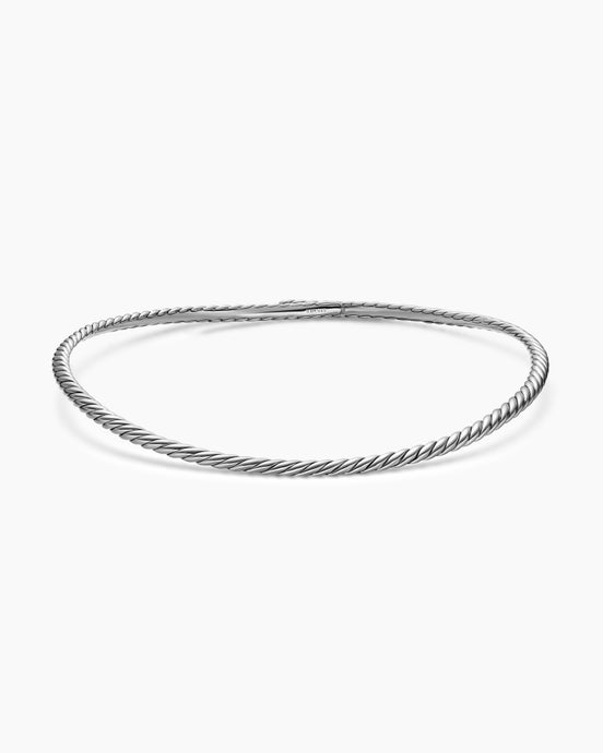Sculpted Cable Flex® Necklace in Sterling Silver, 5mm