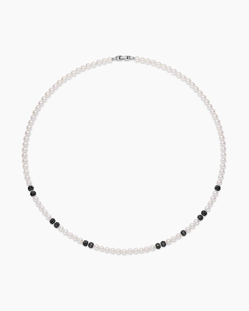 Mens Spiritual Beads Necklace with Pavé, 6mm