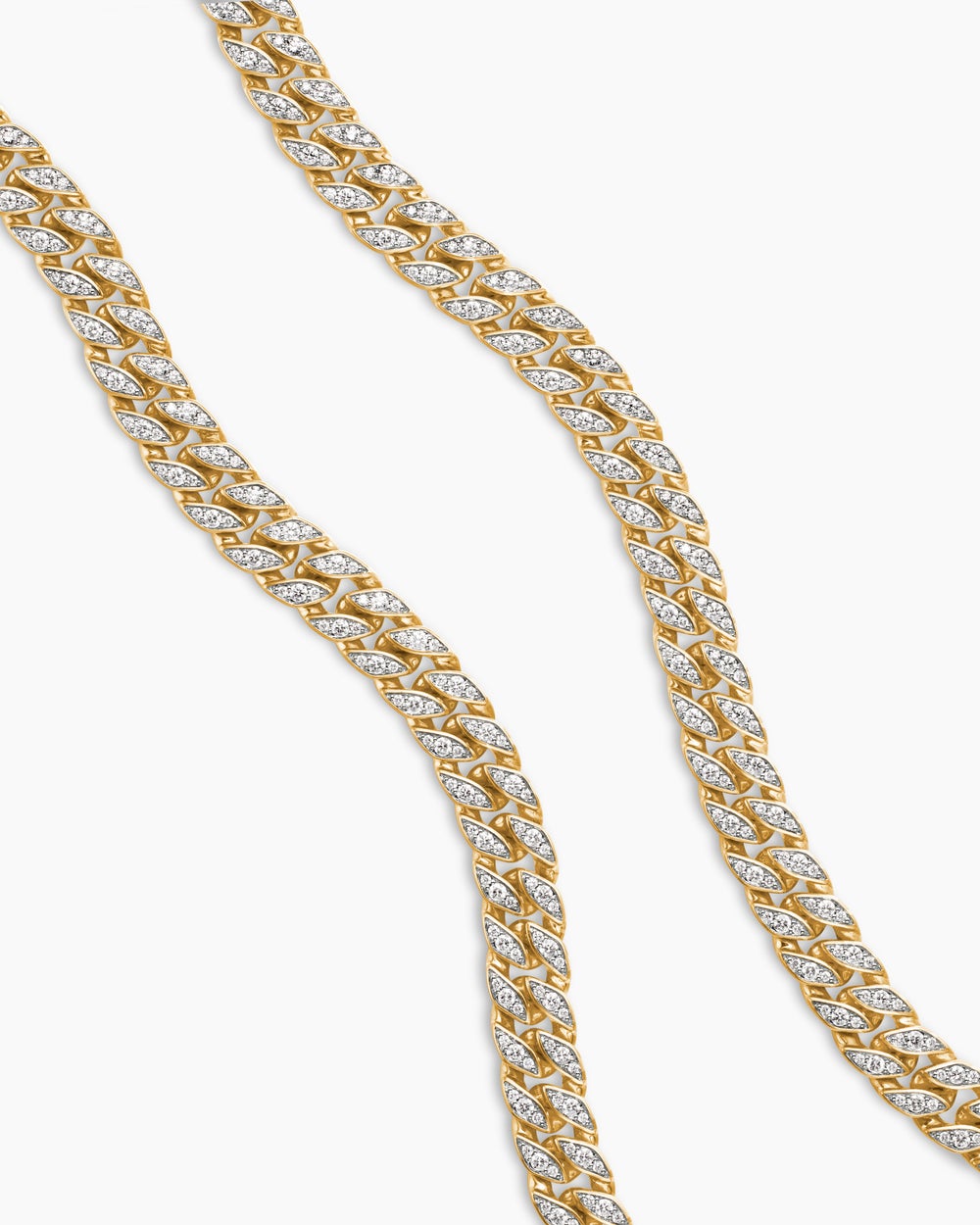 Mens Curb Chain Necklace in 18K Yellow Gold, 11.5mm