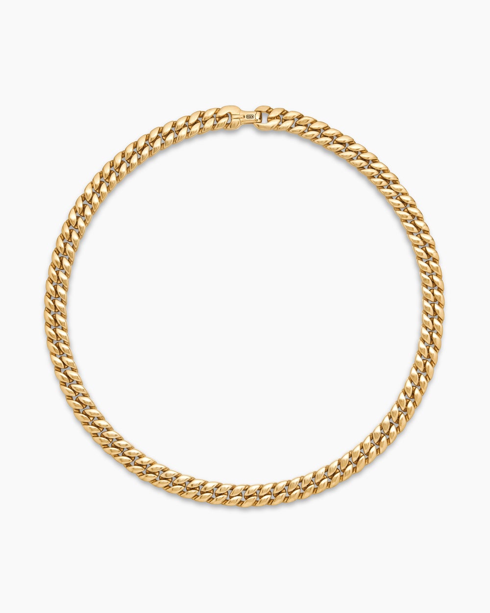 Mens Curb Chain Necklace in 18K Yellow Gold, 11.5mm