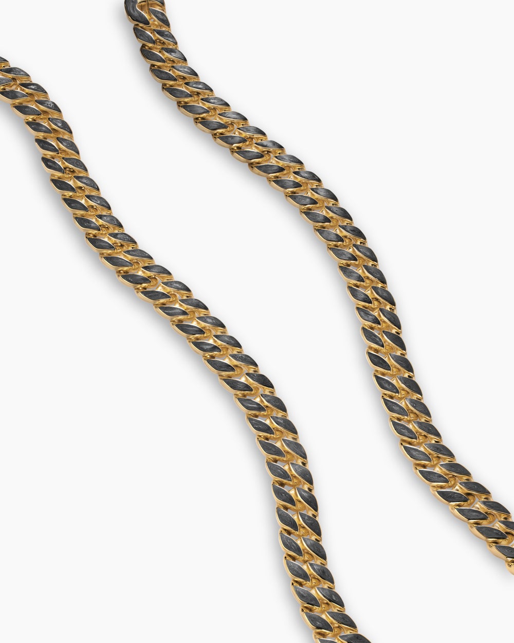 Mens Curb Chain Necklace in 18K Yellow Gold, 11.5mm