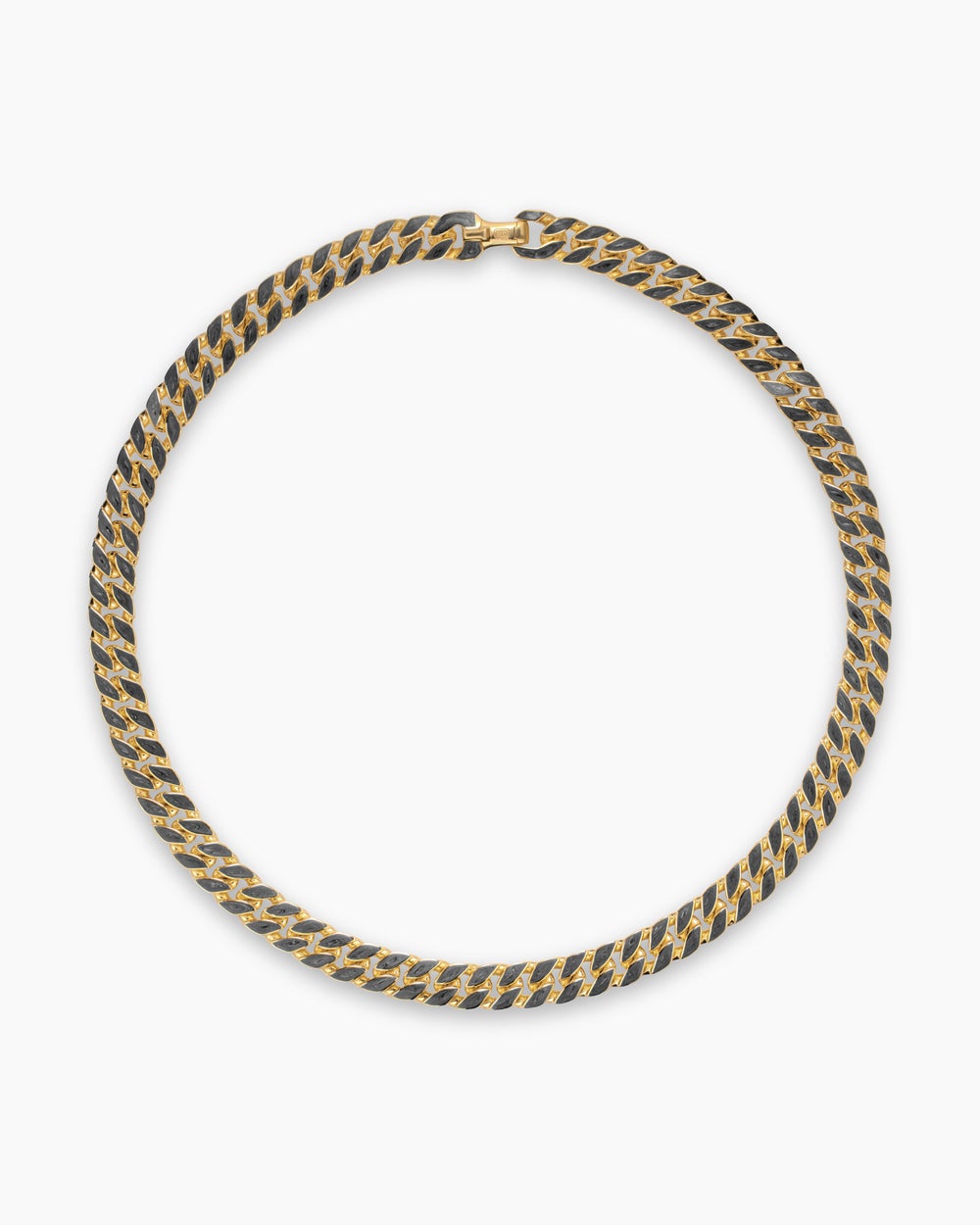 Mens Curb Chain Necklace in 18K Yellow Gold, 11.5mm