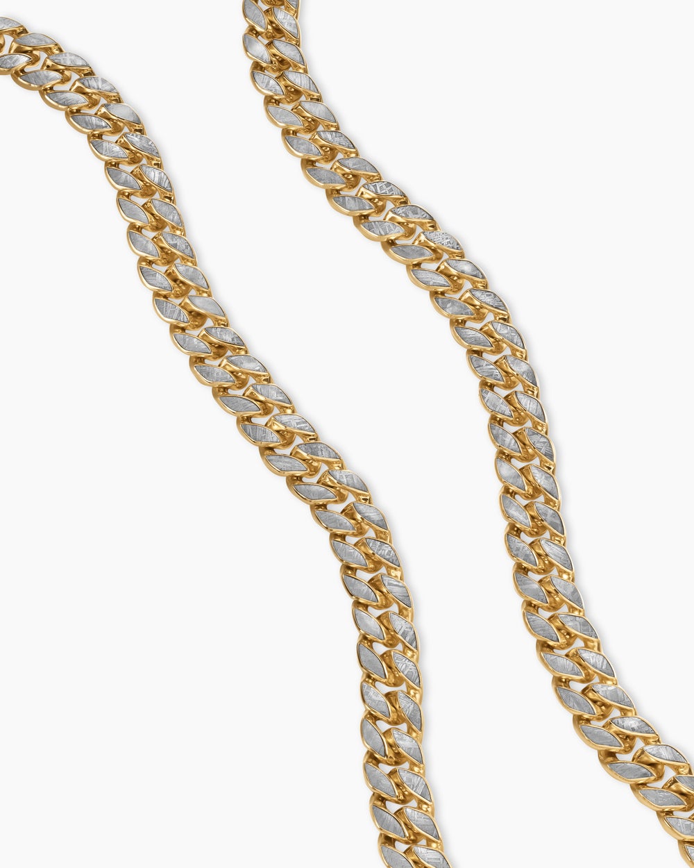 Mens Curb Chain Necklace in 18K Yellow Gold, 11.5mm