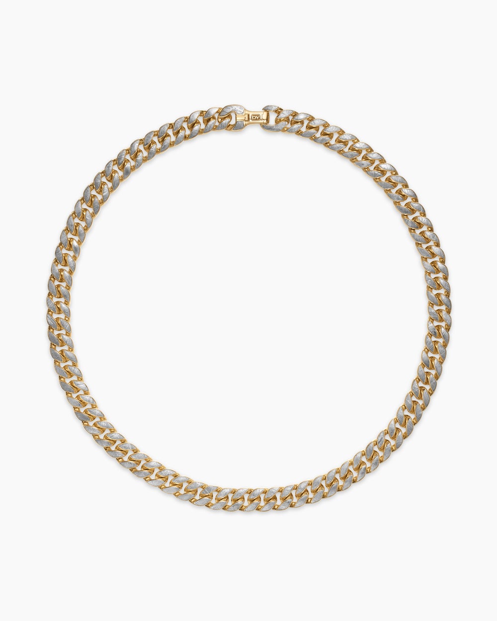 Mens Curb Chain Necklace in 18K Yellow Gold, 11.5mm