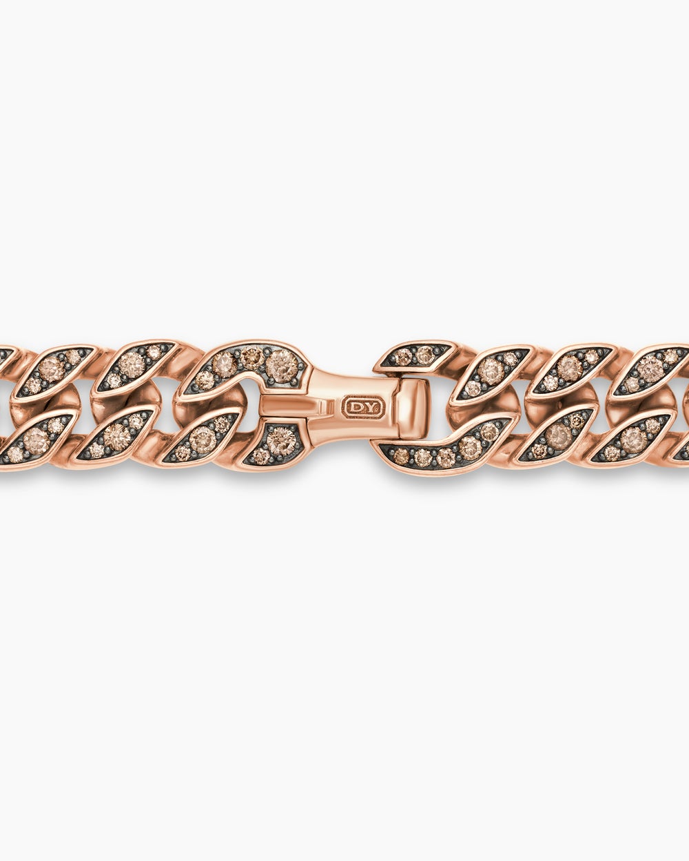 Mens Curb Chain Necklace in 18K Rose Gold, 11.5mm