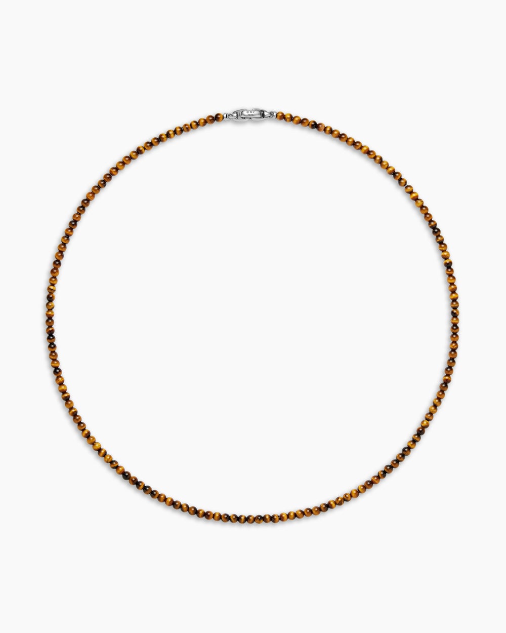 Mens Spiritual Beads Necklace with Sterling Silver, 4mm