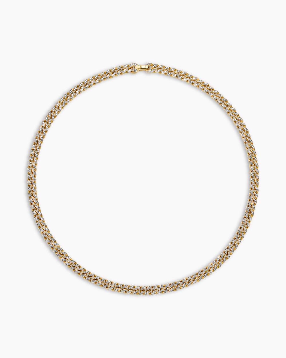Mens Curb Chain Necklace in 18K Yellow Gold, 8mm