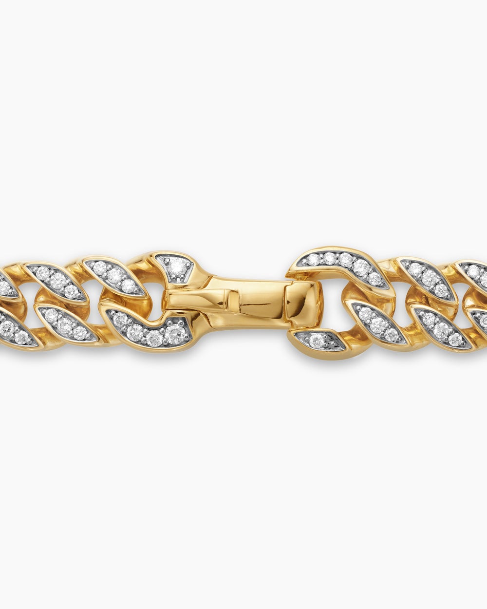 Mens Curb Chain Necklace in 18K Yellow Gold, 8mm