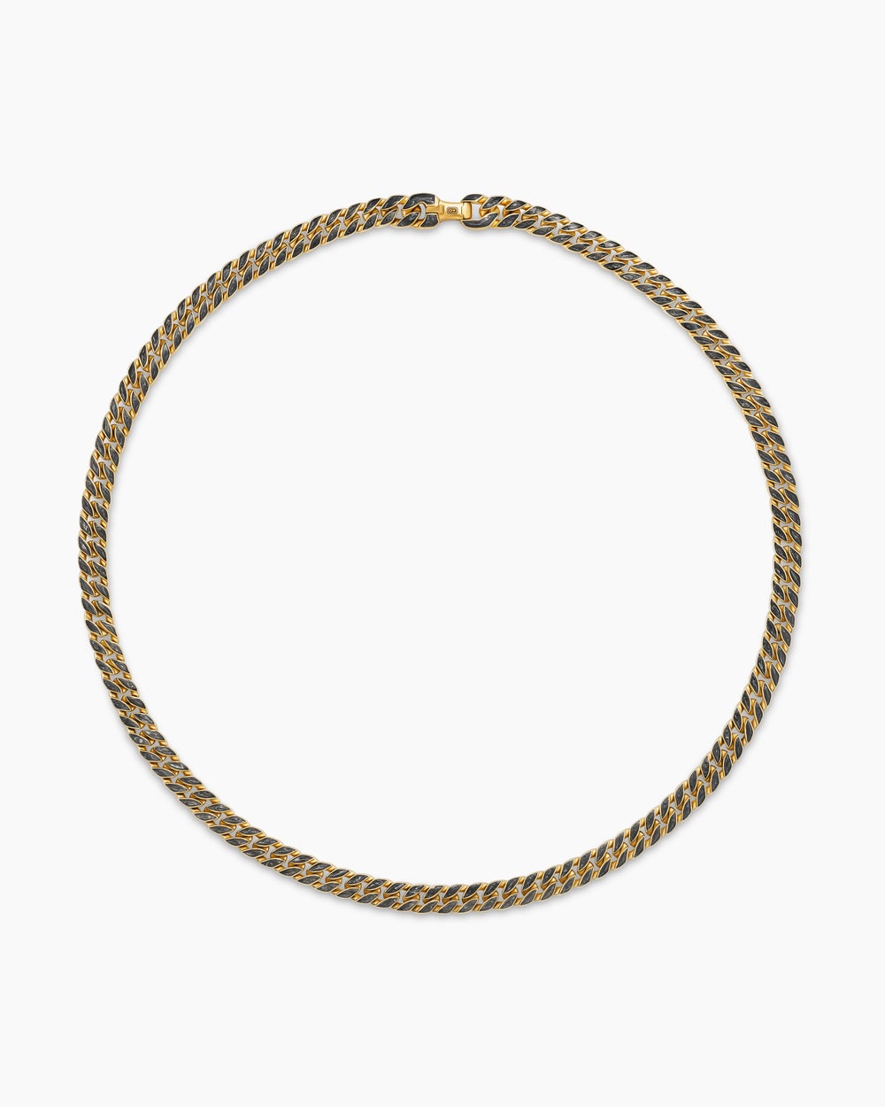Mens Curb Chain Necklace in 18K Yellow Gold, 8mm