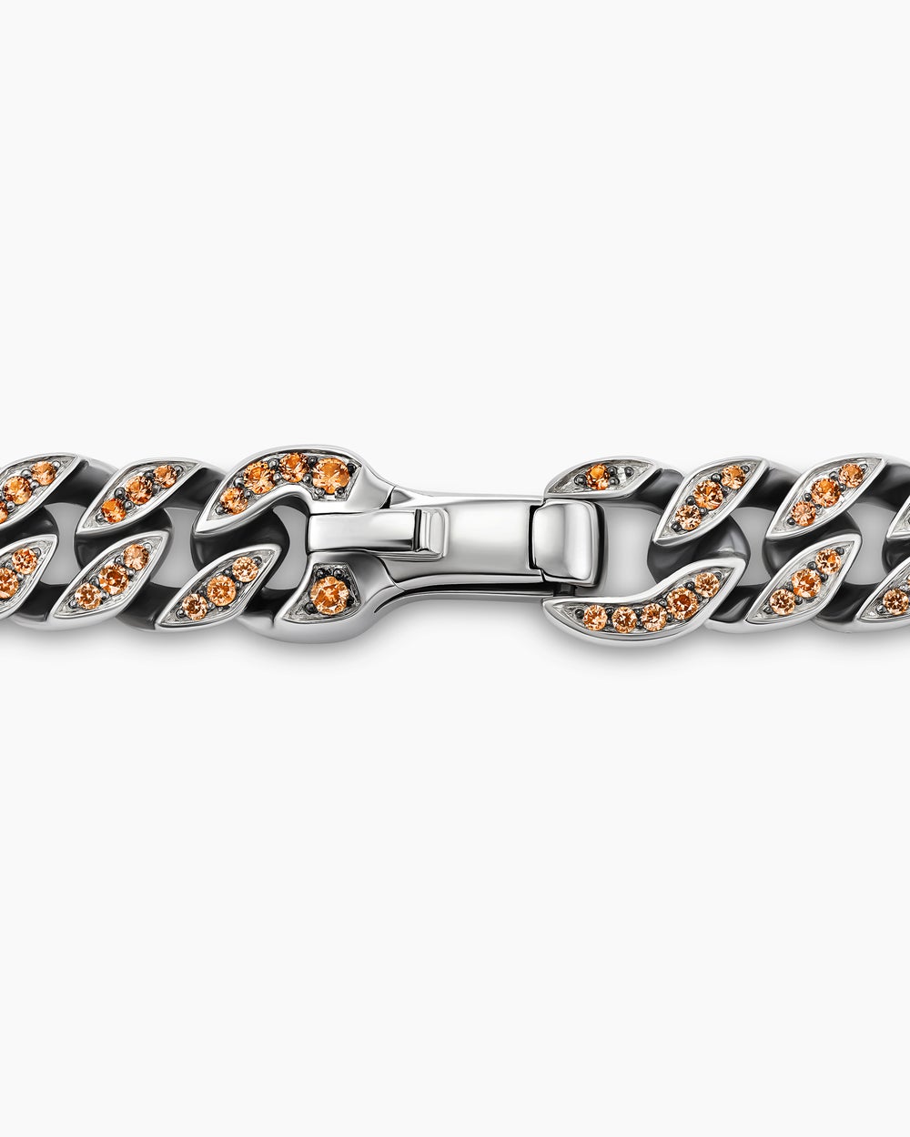 Mens Curb Chain Necklace in Sterling Silver, 8mm