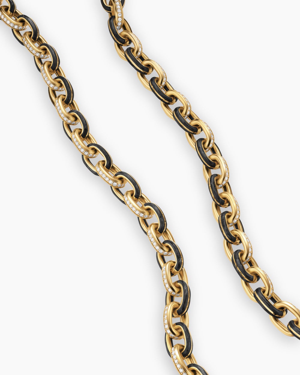 Mens Streamline Oval Link Necklace in 18K Yellow Gold, 8.5mm