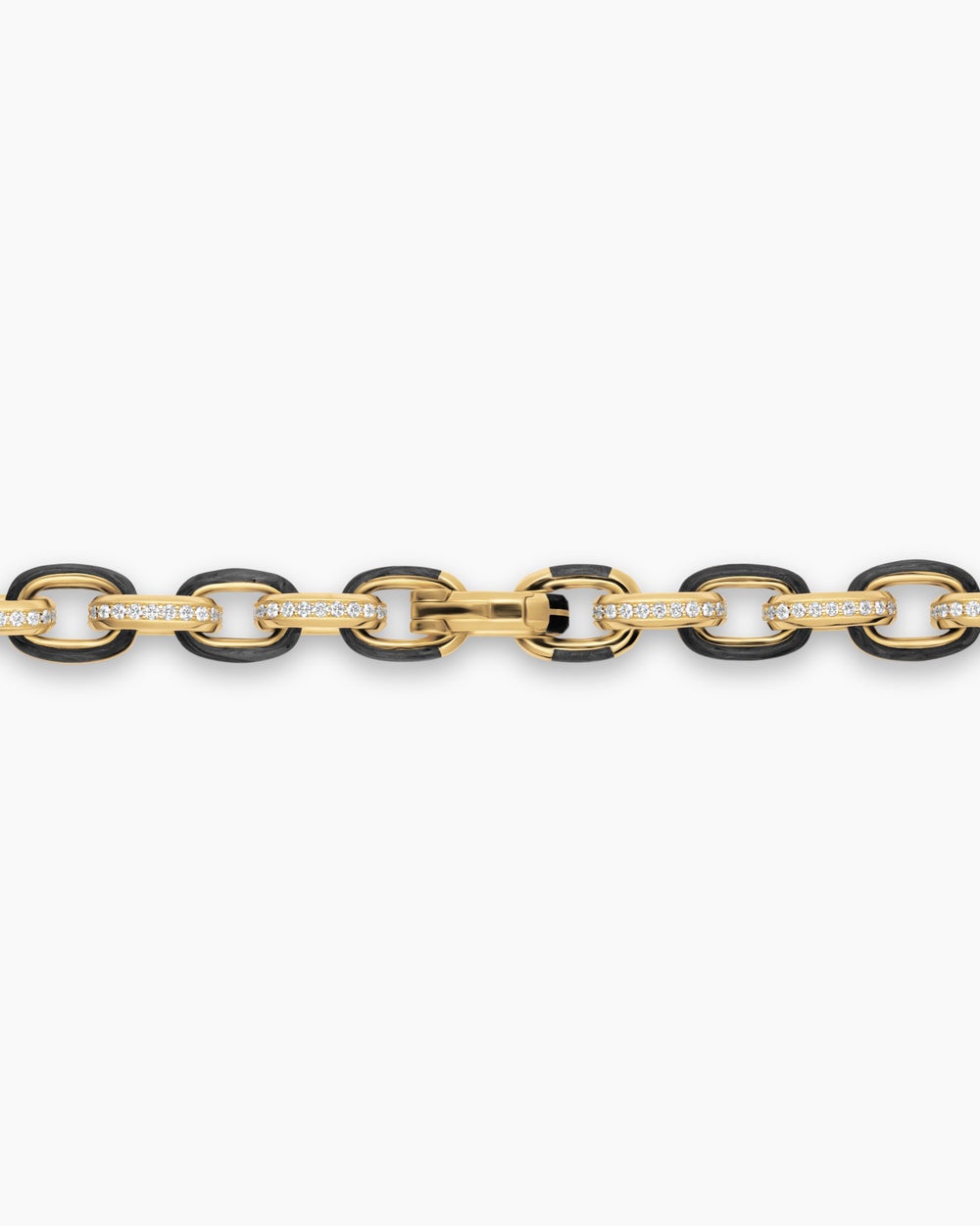 Mens Streamline Oval Link Necklace in 18K Yellow Gold, 8.5mm