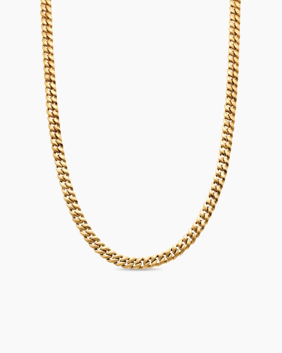 Curb Chain Necklace in 18K Yellow Gold