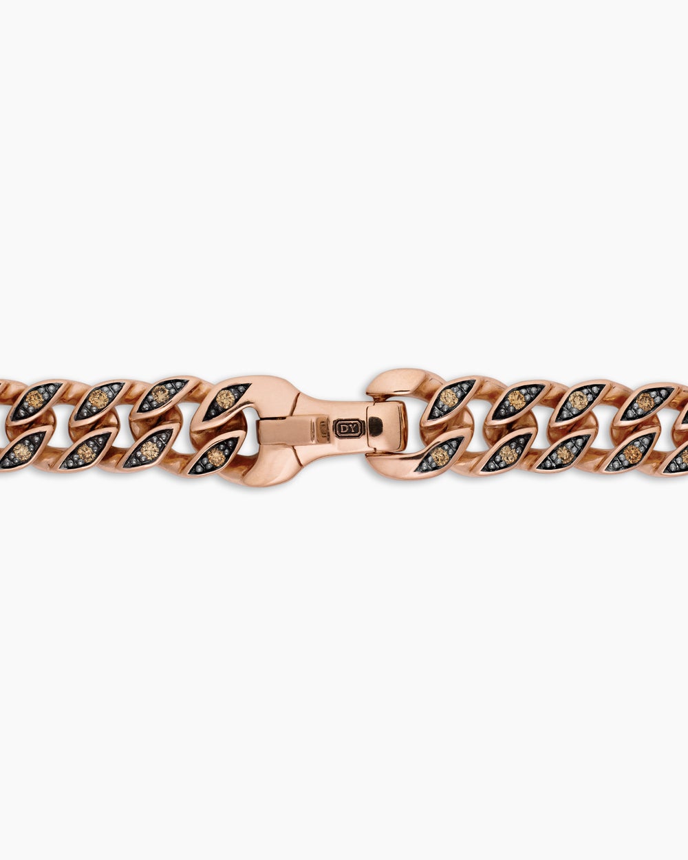 Mens Curb Chain Necklace in 18K Rose Gold, 6mm