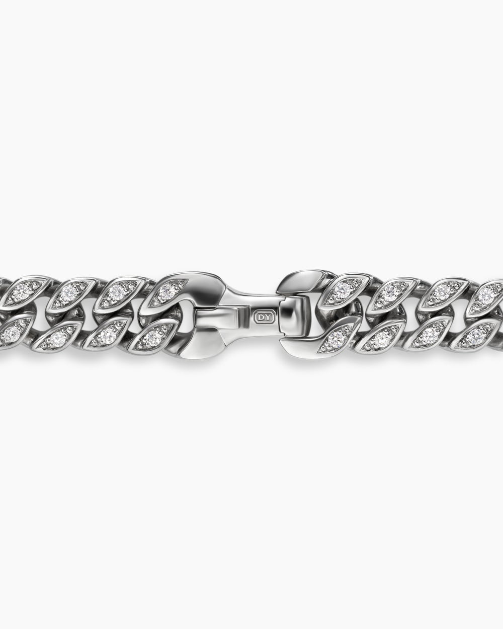 Mens Curb Chain Necklace in Platinum, 6mm