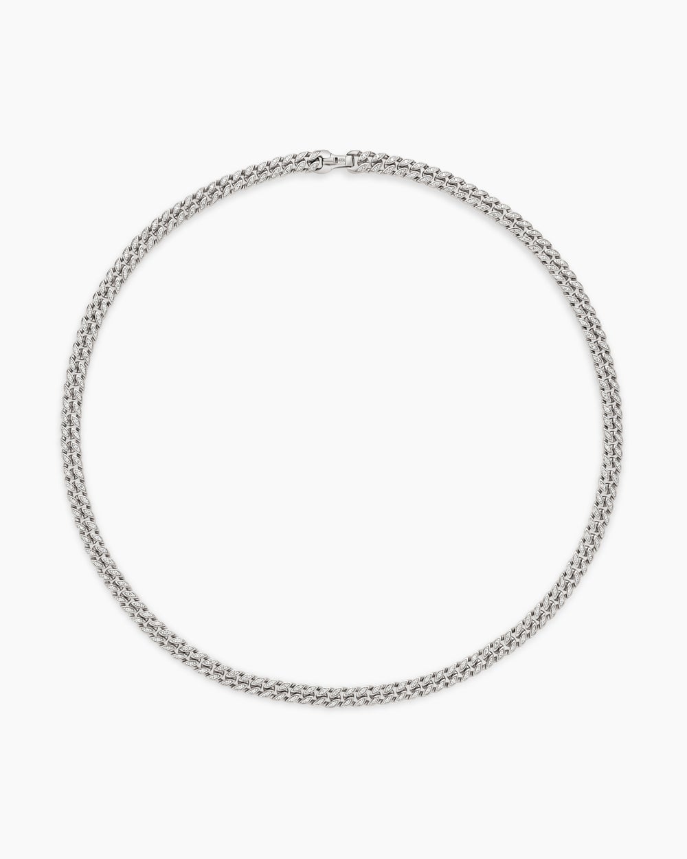 Mens Curb Chain Necklace in Sterling Silver, 6mm