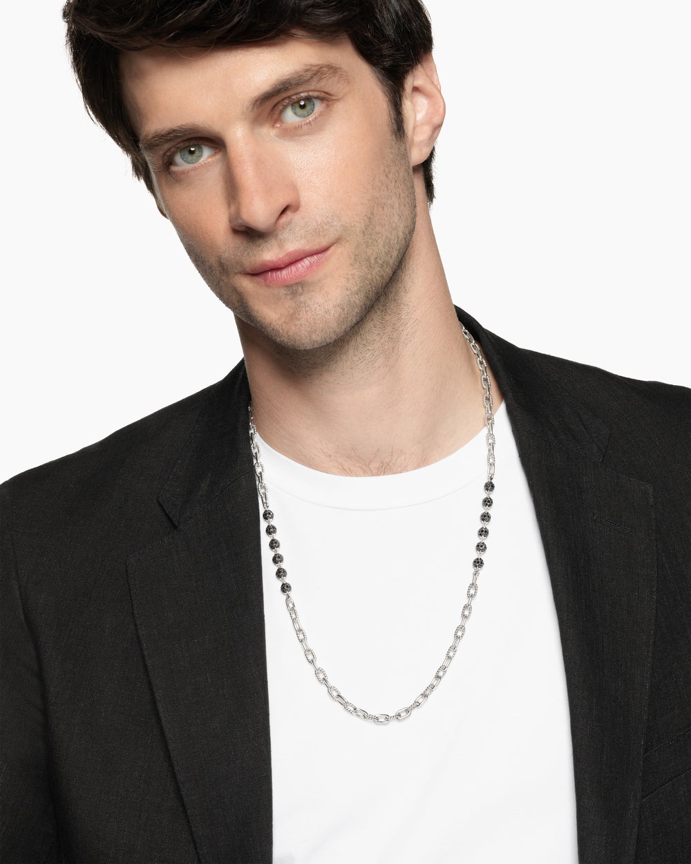 Mens DY Madison Chain Necklace in Sterling Silver, 6mm